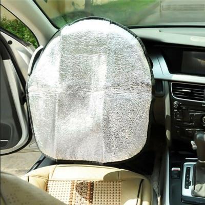 China Custom Durable Car Double Layers Steering Wheel Cover Sunshade Sunshade Aluminum Film Pearl Cotton Bubble Sun Shade for sale