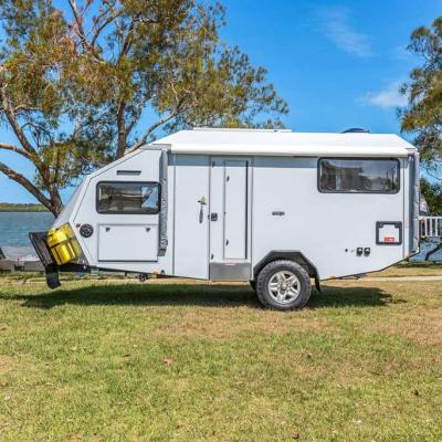 China New Australia Travel Motorhomes Caravan High Intensity Intelligent Consumable Trailer With Slide-Out System for sale