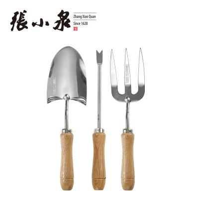 China Zhang Xiaoquan Factory Direct Supply Garden Work 3 Pieces of Handle Mini Gardening Tool Set Floral Garden Tool Kit Wooden DIY Tools for sale