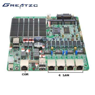 China Fanless INTEL Bay Trail Celeron J1800 Quad LAN Motherboard With WIFI for sale