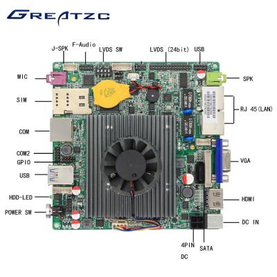 中国 小型 Nano ITX マザーボード Fanless クォードの中心 CPU J1900 産業板 販売のため