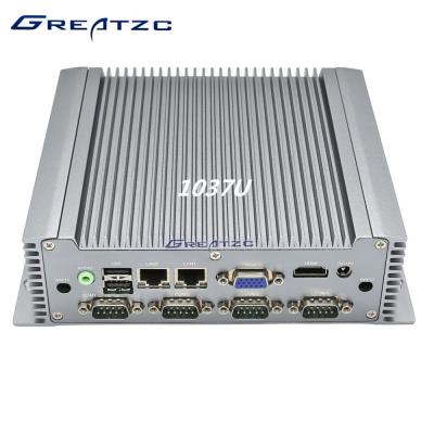 China PC Fanless a bordo encaixado industrial do LAN do processador central 2 do computador da ponte da hera de Intel mini à venda