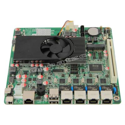 China Fanless 4 Ethernet-Anschlüsse Mini-ITX-Atom-Motherboard D2550 mit 2 SATA/PCI zu verkaufen