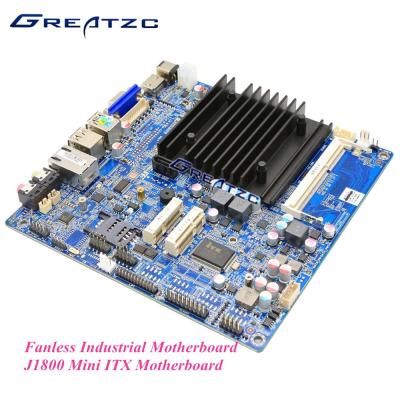 China Cartão-matriz industrial Fanless de Intel J1800, cartão-matriz Fanless VGA do ITX/HDMI/LVDS à venda