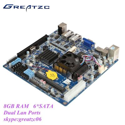 China 6 SATA 8GB RAM 1037U Dual cartão-matriz do Ethernet para ser servidor do armazenamento à venda