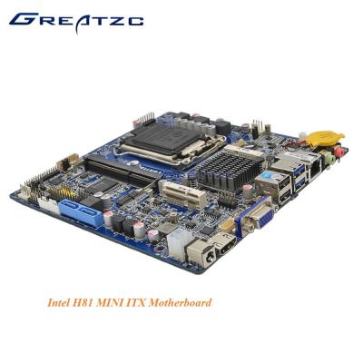 China Dual cartão-matriz do ITX de VGA HDMI LVDS do cartão-matriz do processador LGA1150 da exposição i3 o mini com Wifi à venda