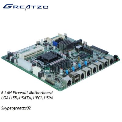 China MINI 6 soquete 1155 industrial do cartão-matriz LGA do LAN INTEL B75 Mainboard à venda