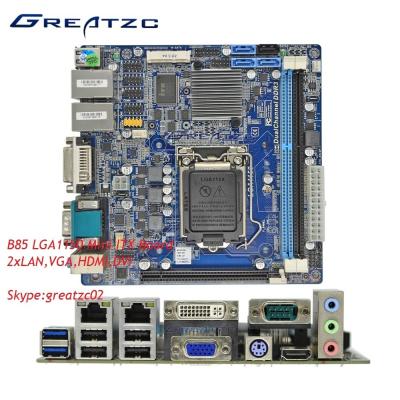 China 1150 mini cartões-matrizes do ITX/  de Motherboar chipset de Intel B85/LAN duplo Mainboard à venda