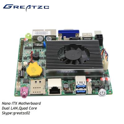 China VGA HDMI Display SIM Slot Nano Fanless ITX Motherboard Quad Core Support 3G 4G WIFI for sale