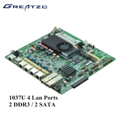 China Viererkabel SATAs industrielle LAN-Motherboard-Unterstützungs-ÜBERBRÜCKUNG 2 DDR3/2/2 SFP zu verkaufen