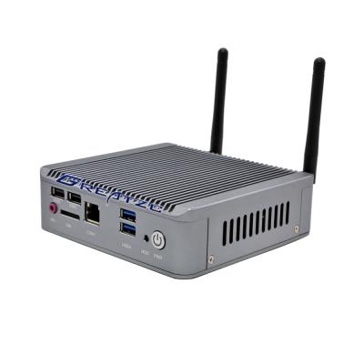 China Nano Fanless Mini PC Quad Core DC12V DC19V Power With HDMI VGA Ports for sale