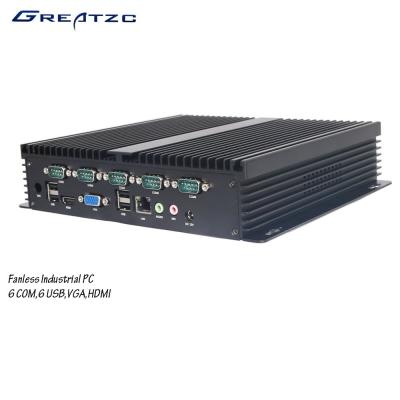 China Computador industrial Fanless de COM 6 com 6 USB 2,0 6/PC encaixado Fanless à venda