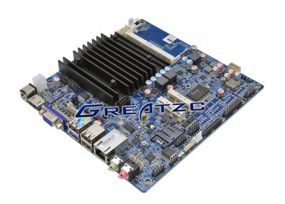 China Cartão-matriz Fanless de COM 6, mini processador central de Mainboard J1900 do núcleo do quadrilátero do computador à venda