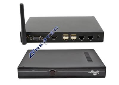 Cina Computer Fanless doppio del CPU J1900 del centro del quadrato di lan mini con 2 RS232 porte, 2 RJ45 ZC - H190DL in vendita