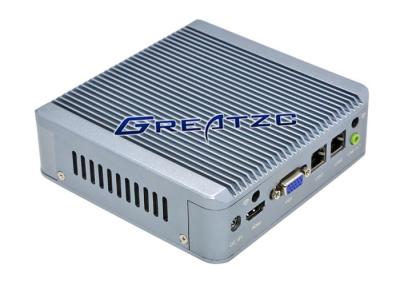 China 2 RJ45 Fanless industrieller PC, eingebetteter PC Dual Core CPU J1900 zu verkaufen