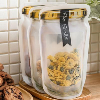 China Mason Jar Ziplock Bag Moisture Proof Stand Up Food Packet Zipper Bag for sale