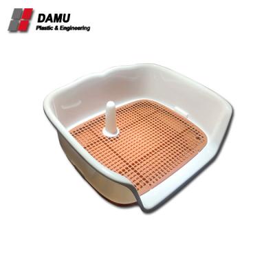 China Sustainable Dog Training Pad Pet Toilet Potty Training Toilet Holder for Puppies with Tray Puppy Training Dog Cat Bin for sale