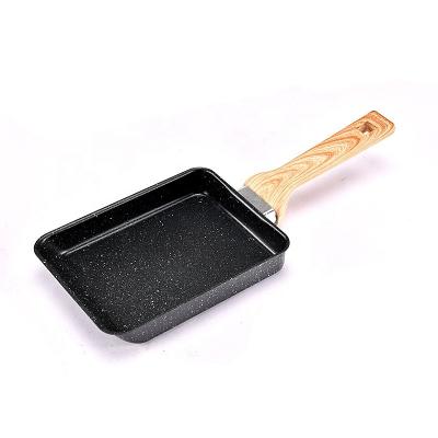 China New Household Minimalist Japanese Style Non-stick Thick Egg Pot Saucepan Tamagoyaki Square Maifan Breakfast Stone Burning Stove for sale