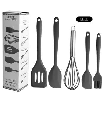 China Sustainable Cooking Accessories 5pcs Cookware Set Silicone Kitchen Cookware Sets for sale