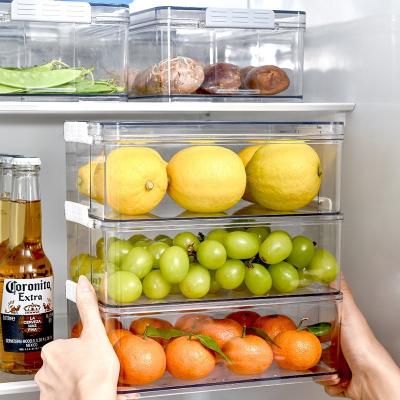 China Transparent Freshness Storage Box Storage Box Storage Box Used To Organize Kitchen Refrigerator, Food, Snack Storage Furniture for sale