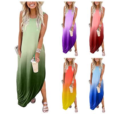 China Fashion Women Summer Anti-Static Plus Size Solid Color Casual Wear Tight Tropical Dresses Pencil Skirt Sexy Women Beach Dresses for sale