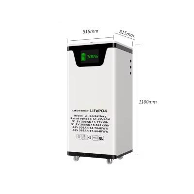 China 51.2V 300Ah 400Ah Home Lithium Ion Battery 15KWH Oplossing voor energieopslag op de vloer Te koop