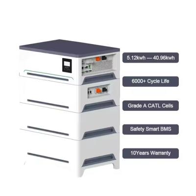 China LFP 51.2V 100ah All-in-One Solar Energy Storage Battery System white color with inverter for Home and Business for sale