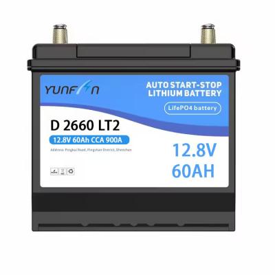 China Batería de auto de iones de litio de 12.8V 60ah perfecta para el funcionamiento de inicio-parada en venta