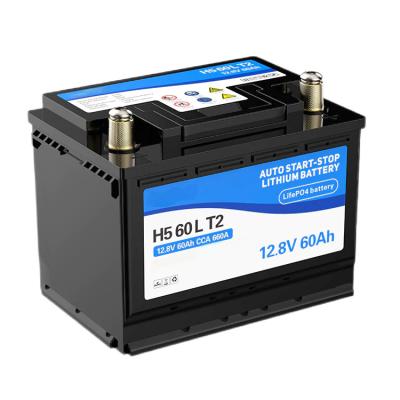 China H5 Car starting battery 12V 60Ah  car start stop battery LiFePo4 for advanced stop-start systems for sale