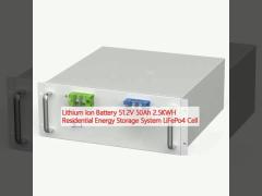 Lithium Ion Battery 51.2V 50Ah 2.5KWH Residential Energy Storage System LiFePo4 Cell