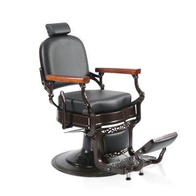 China European Wholesale Retro Vintage Black Salon Barber Chair Equipment for sale