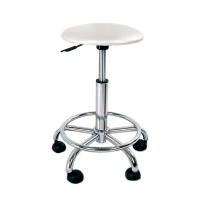 China Beauty Barber Hair Cutting Salon Modern White Adjustable Rolling Stool for sale