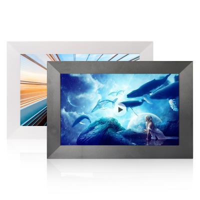 China Wifi Android IOS App control 16g storage 10 inch photo video auto loop playing wifi cloud digital photo frame for sale