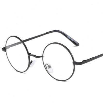 China For High Quality Stylish Unisex Round Reading Glass Designer Metal Anti Blue Retro Light Blocking Frame Eye Optical Glasses for sale