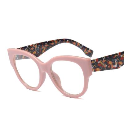 China For Women Ladies Leopard Frame Reading Glasses Large Optical Glass Frame Plastic Glasses Eyewear for sale