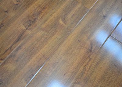 China Precise Engineered Wood Floor , U Bevel Pressed High Gloss Laminate Flooring for sale