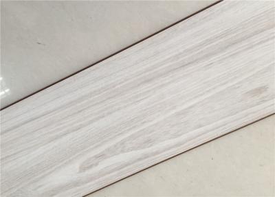 China Square Edge 12mm White Matte Laminate Flooring for Bedrooms / Bathroom for sale