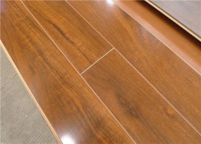 China Walnut Waterproof Laminate Flooring Waterproof for Bathroom V Groove for sale