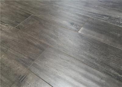 China Gray Distressed Laminate Flooring with Distressed Surface Glueless Unilin Click for sale