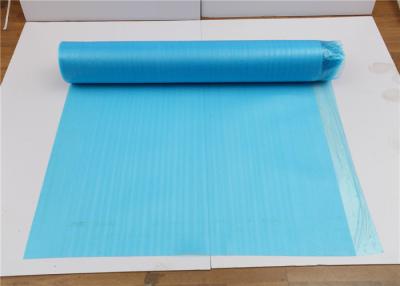 China Noiseproof EPE Laminate Flooring Underlayment , 2mm Blue Foam Wood Floor Underlay for sale