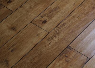 China Maple Floating Distressed Laminate Flooring  with V groove CE TUV SGS for sale