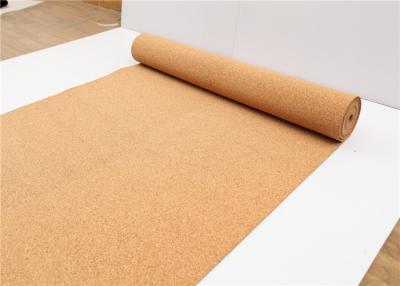 China 2 mm - 6mm Noise Proof Cork Underlayment for Wood Hardwood Floors Board 1.3m Width for sale