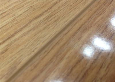 China High Glossy V Groove Rustic Wood Flooring , Brown HDF Floating Wood Floors for sale