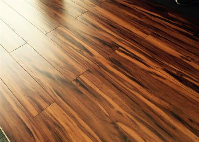 China Brown HDF V groove Hand Scraped Dressing / Exercise Room Flooring 86138 for sale