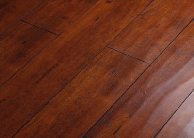 China HDF 12mm Handscraped Hardwood Floors Waterproof Register in Embossed for sale