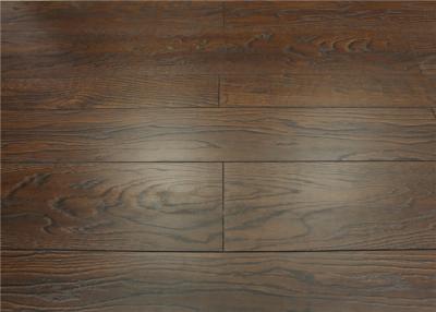 China Oak Wood Handscraped Laminate Flooring Engineered Recycled Glueless Swiftlock for sale