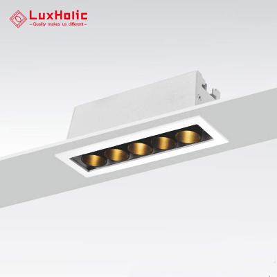 China LuxHolic Modern High Power IP54 12W Aluminum Indoor 15W Recessed COB Led Grill Light For Office for sale