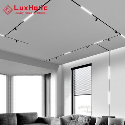 China Modern LuxHolic Trimless 24V Extruded Featured Aluminum Modern Lighting Suspended Recessed Led Module Magnetic Track Light for sale