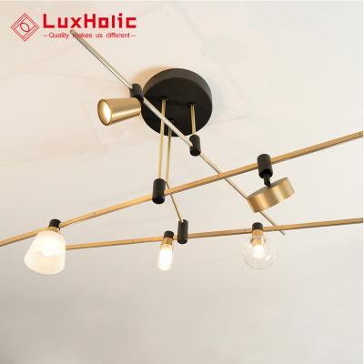 China New LuxHolic Modern Aluminum Ceiling Hanging Light Modern Safety 24V Voltage Kids Bedroom DIY Multi Arms Led Pendant Lamp for sale