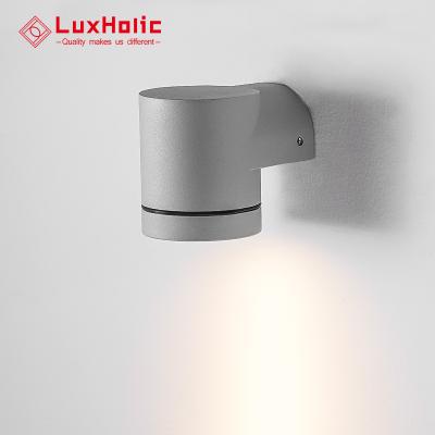 China Modern Boutique Indoor Cylindrical Hallway GU10*1 IP55 Durable and Outdoor Waterproof Gray LED Wall Lamp for sale